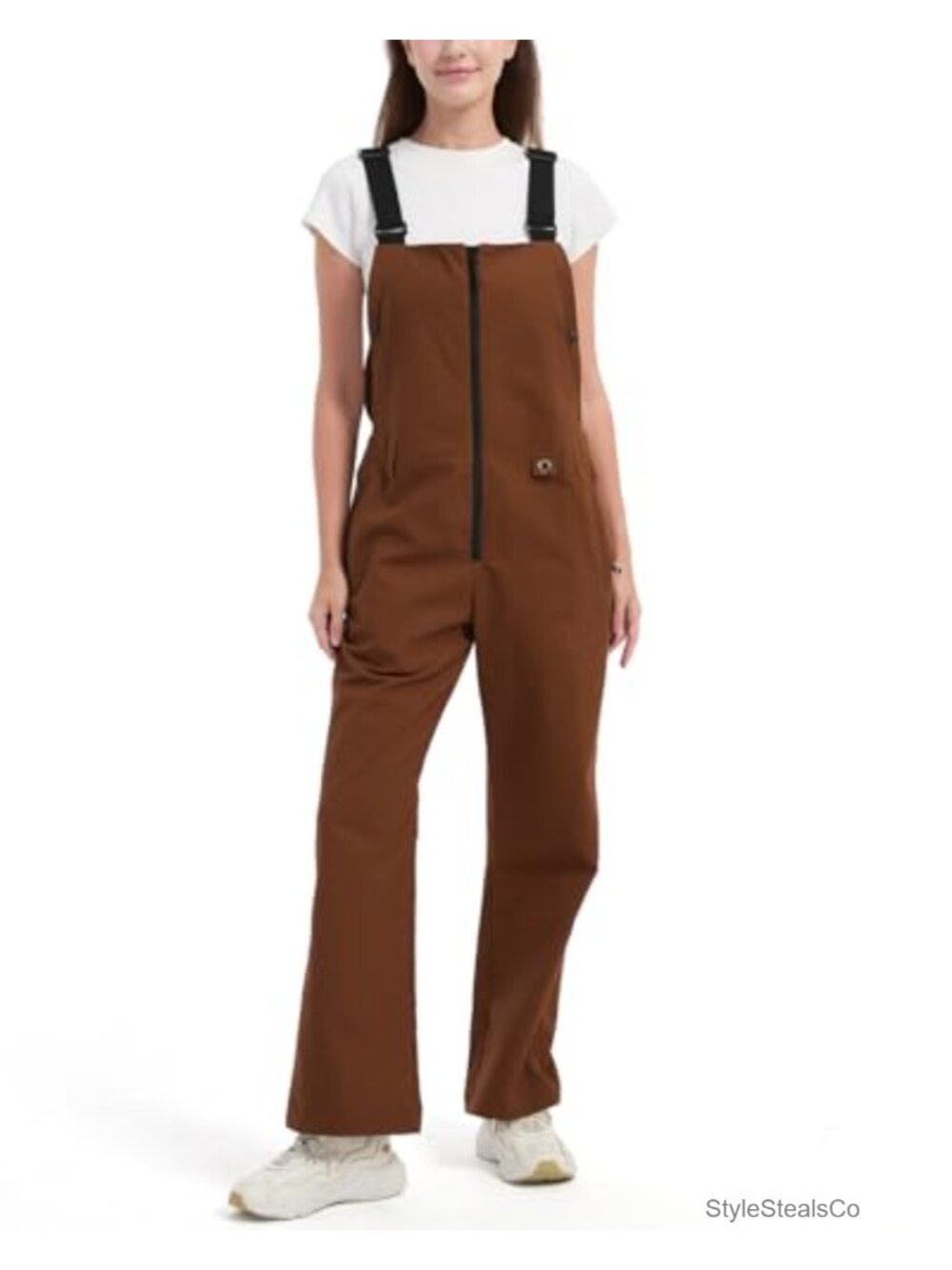 Women's Lightweight Cotton Utility Work Bib Overalls Stretch Flex